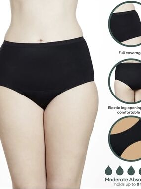 Thinx Speax Hi-Waist Absorbent Underwear - Black